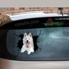 White German Shepherd Crack Sticker Car Window Happy Waterproof Labels For Bottles Gift Delivery