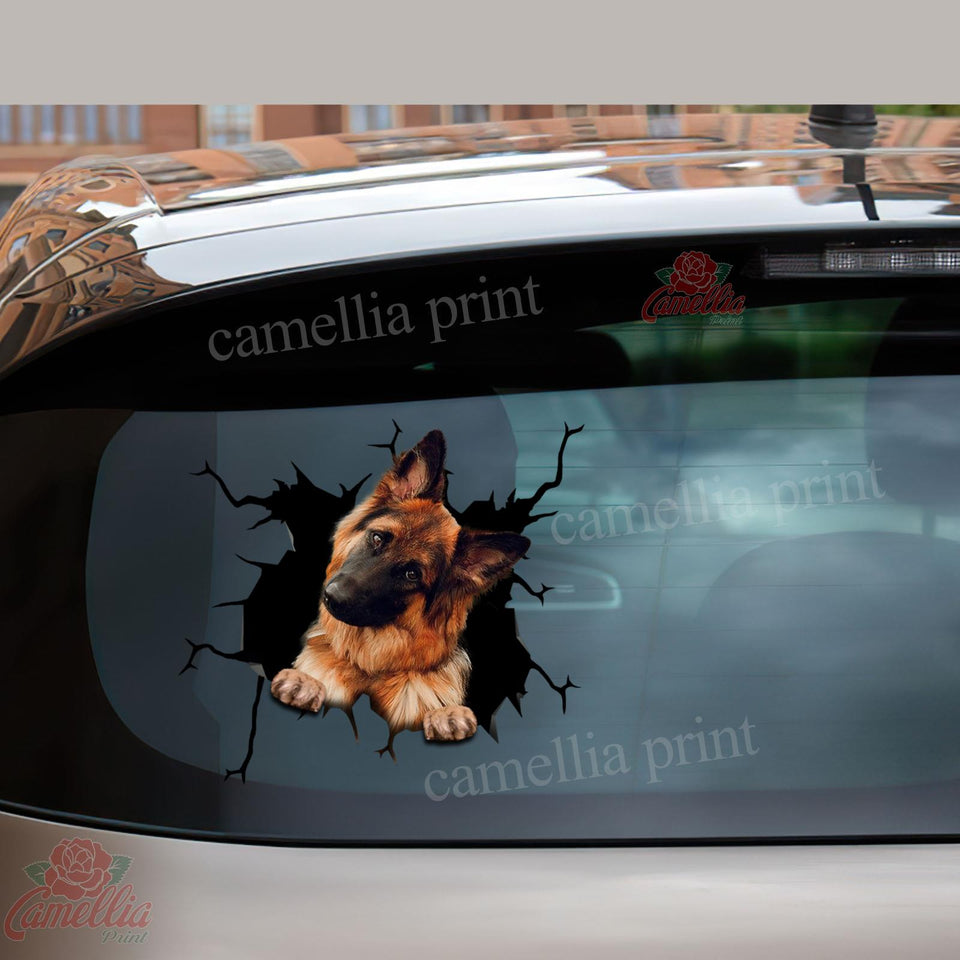 German Shepherd Crack Decor Decal Happy Custom Car Stickers 21st Birthday Gifts