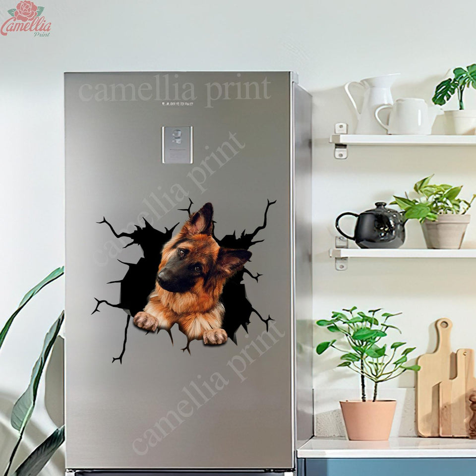 German Shepherd Crack Decor Decal Happy Custom Car Stickers 21st Birthday Gifts