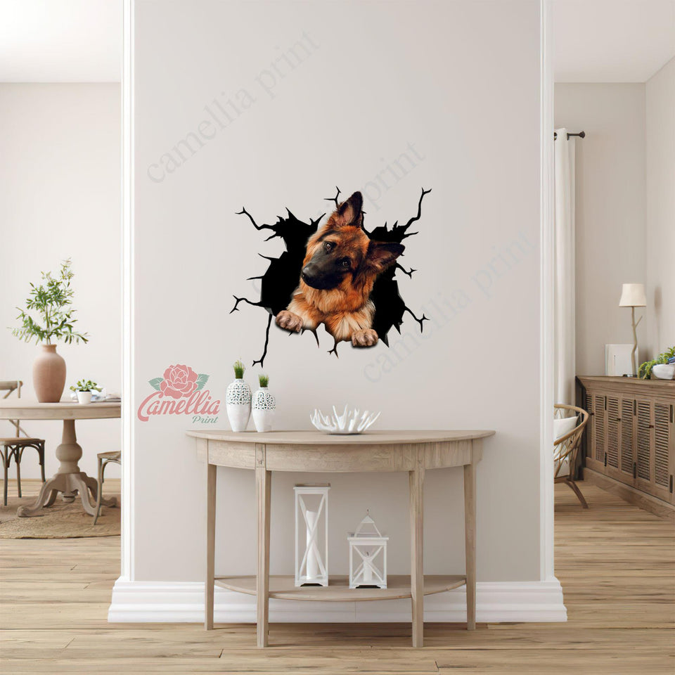 German Shepherd Crack Decor Decal Happy Custom Car Stickers 21st Birthday Gifts
