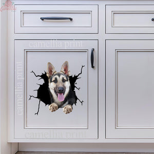 German Shepherd Crack Mom Car Decal Cute Water Bottle Stickers Couple Gift Ideas