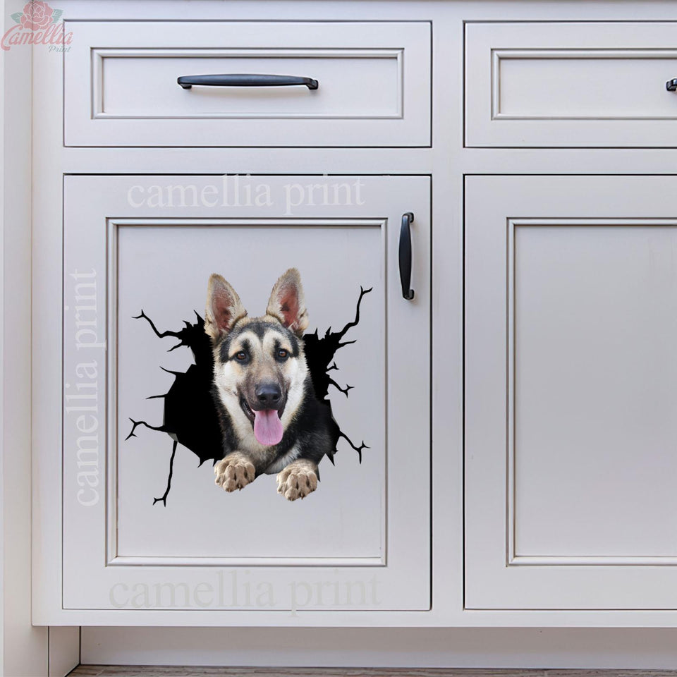 German Shepherd Crack Mom Car Decal Cute Water Bottle Stickers Couple Gift Ideas