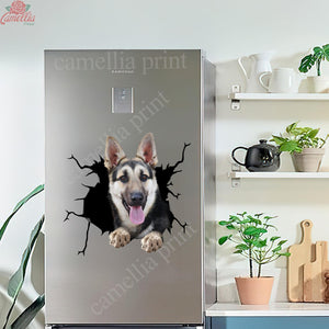German Shepherd Crack Mom Car Decal Cute Water Bottle Stickers Couple Gift Ideas