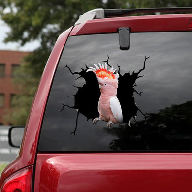 [bv0196-snf-tnt]-major-mitchell's-cockatoo-crack-car-sticker-birds-lover