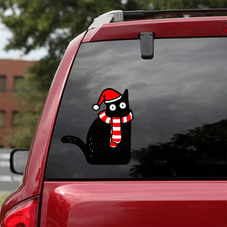 [sk0144-snf-tnt]Funny black cats Sticker Lover - Camellia Print