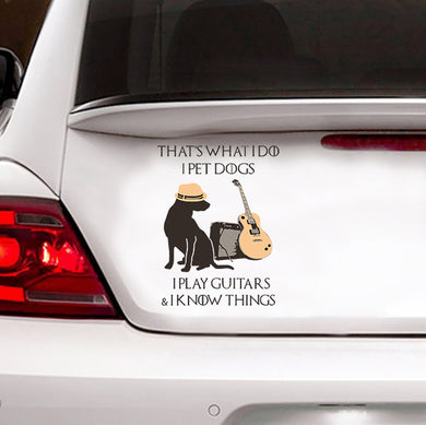 [sk0926-snf-tnt]-guitar-dog-car-sticker-dogs-lover
