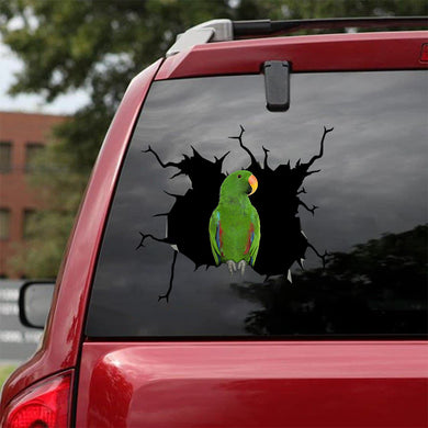 [bv0014-snf-tnt]-eclectus-parrot-crack-sticker-birds-lover