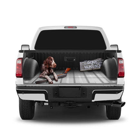 Gone Hunting Dog Tailgate Wrap Window Decal Tailgate Wrap Stickers For Trucks