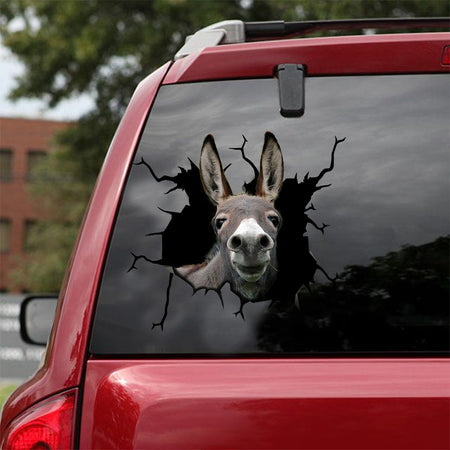 [sk1065-snf-lad]-donkey-car-sticker-animals-lover