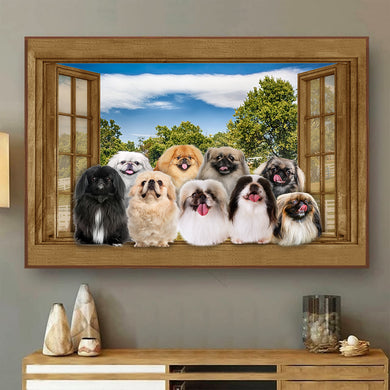 [ld0666-snf-lad]-pekingese-poster-dogs-lover