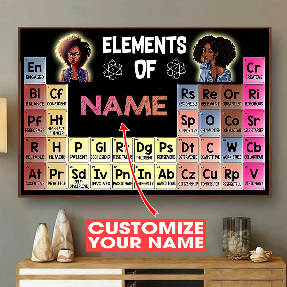 [ld1447-snf-lad]-educated-black-queen-customized-poster