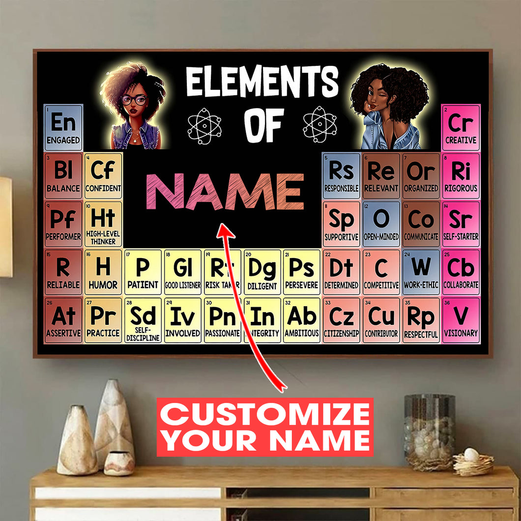 [ld1447-snf-lad]-educated-black-queen-customized-poster