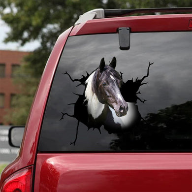 [da0029-snf-tnt]-paint-horse-crack-car-sticker-cattle-lover