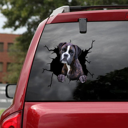 [ld0661-snf-lad]-boxer-crack-car-sticker-dogs-lover