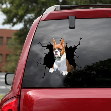 [ld0663-snf-lad]-boxer-crack-car-sticker-dogs-lover