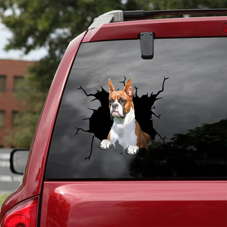 [ld0663-snf-lad]-boxer-crack-car-sticker-dogs-lover