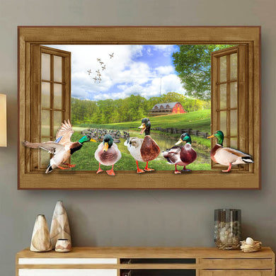 [ld0649-snf-lad]-mallard-duck-poster-ducks-lover