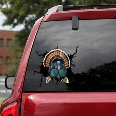 [sk1241-snf-tpa]-turkey-crack-sticker-poultry-lover