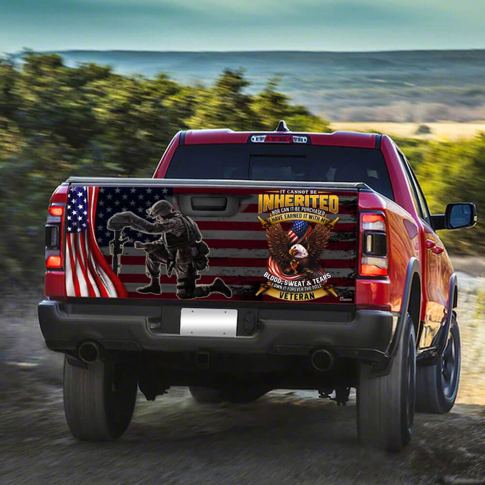 U.s Veteran Blood Sweat Teatruck Tailgate Decal Sticker Wrap Tailgate Wrap Decals For Trucks