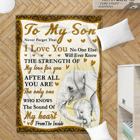 To My Son Fleece Blanket
