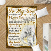 To My Son Fleece Blanket