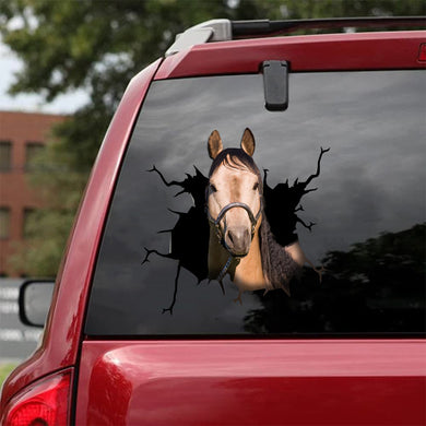 [sk1425-snf-tnt]-american-quarter-horse-crack-sticker-cattle-lover
