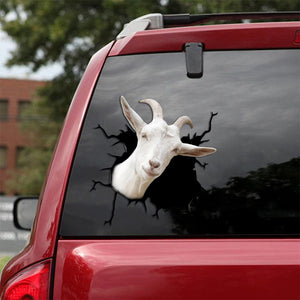 [sk1282-snf-tpa]-cashmere-goat-crack-sticker-cattle-lover