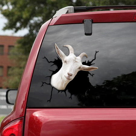 [sk1282-snf-tpa]-cashmere-goat-crack-sticker-cattle-lover