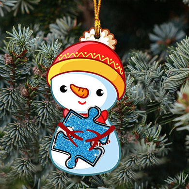 [sk0408-pw-ornm-lad] Ornament Autism Gift For Christmas Decorate The Pine Tree - Camellia Print