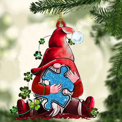 [sk0409-pw-ornm-lad] Ornament Autism Gift For Christmas Decorate The Pine Tree - Camellia Print