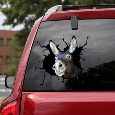 [sk1216-snf-lad]-donkey-crack-sticker-cattle-lover