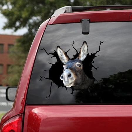[sk1216-snf-lad]-donkey-crack-sticker-cattle-lover