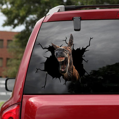 [sk1220-snf-lad]-donkey-crack-sticker-cattle-lover
