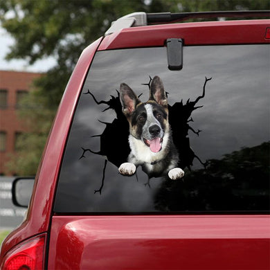 [sk1270-snf-lad]-german-shepherd-crack-car-sticker-dogs-lover