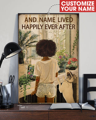 [ld1077-snf-lad]-black-and-garden-customized-poster