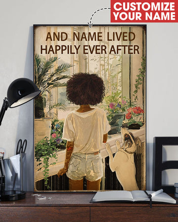 [ld1077-snf-lad]-black-and-garden-customized-poster