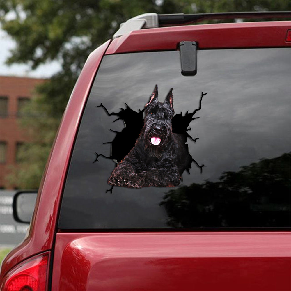 [th0583-snf-tpa]-schnauzer-crack-car-sticker-dogs-lover