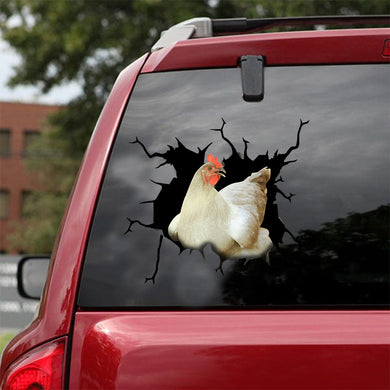 [sk1405-snf-lad]-chicken-crack-sticker-poultry-lover