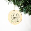 Christmas Lucky Dachshund Christmas Ornament, Christmas Gift, Circle Ornament