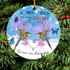 Christian Humming Bird, A Big Piece Of My Heart, Christmas Ornament, Christmas Gift, Circle Ornament