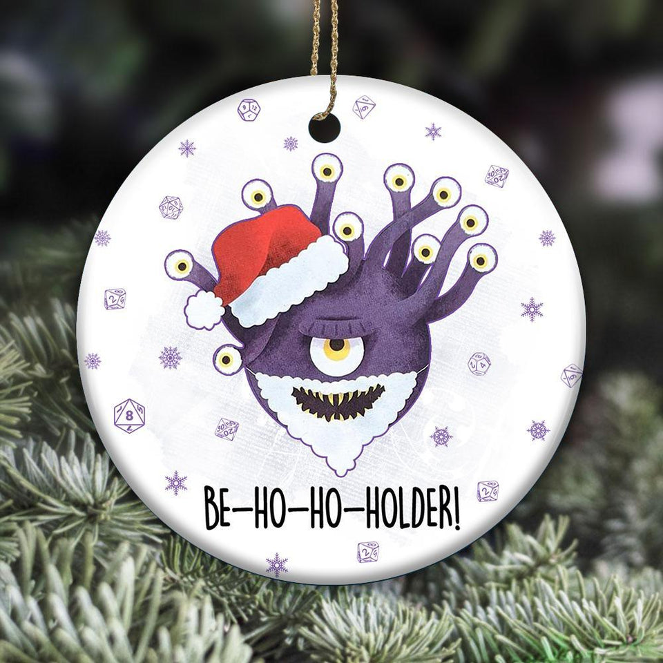 DnD Be Ho Ho Ho Holder, Christmas Ornament, Christmas Gift, Circle Ornament