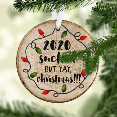 Christmas Is Coming Ceramic Ornament, Christmas Ornament, Christmas Gift, Circle Ornament