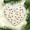 Blonde Pug Heart Ceramic Ornament, Christmas Ornament, Christmas Gift