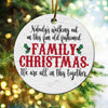 Family Christmas Ornament, Christmas Ornament, Christmas Gift, Ceramic Circle Ornament