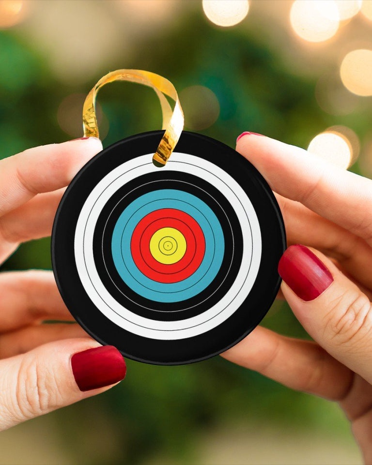 Archer Archery Bullseye Circle Ornament, Christmas Ornament, Christmas Gift