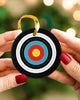 Archer Archery Bullseye Circle Ornament, Christmas Ornament, Christmas Gift