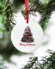 Book Lovers Merry Bookmas Circle Ornament, Christmas Ornament, Christmas Gift