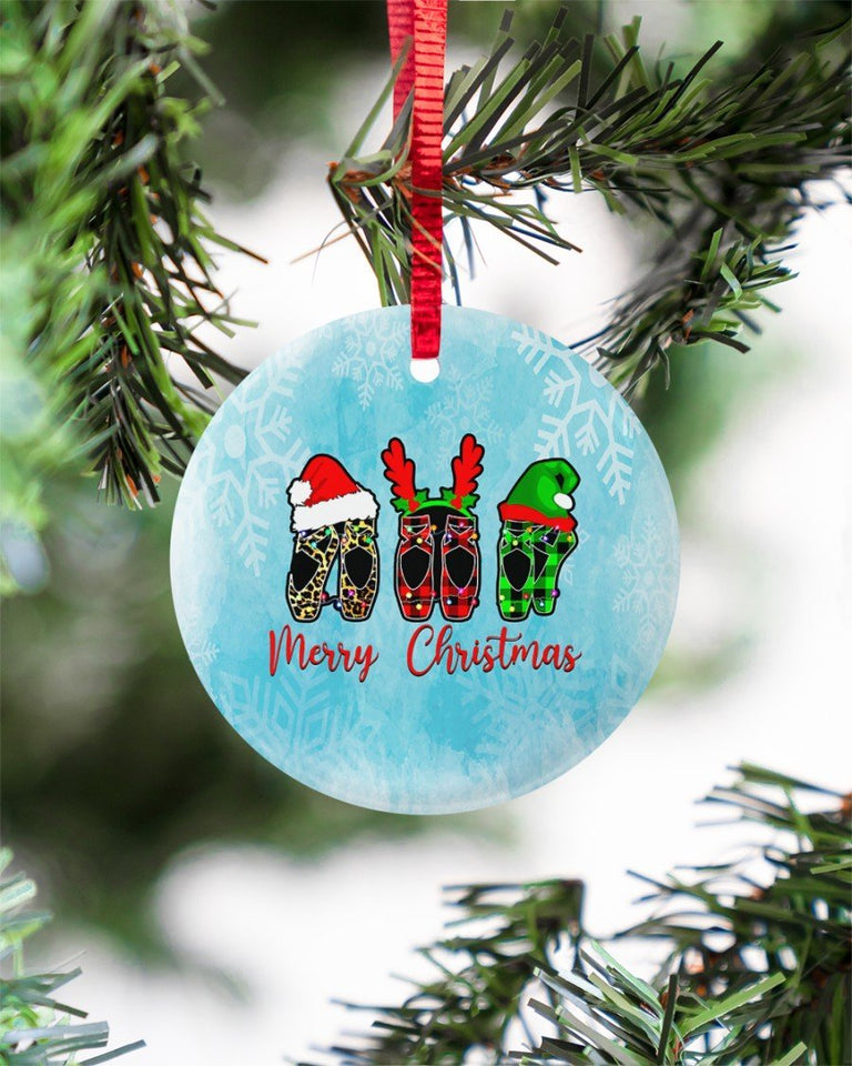 Ballet, Merry Christmas Circle Ornament, Christmas Ornament, Christmas Gift
