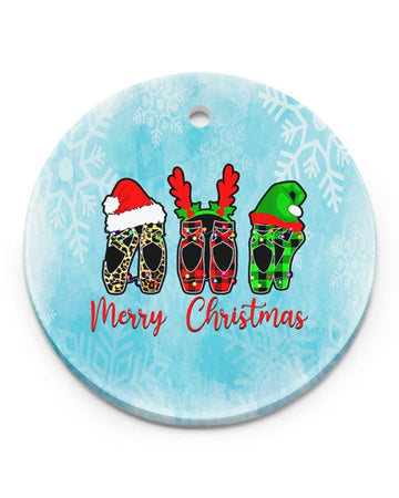 Ballet, Merry Christmas Circle Ornament, Christmas Ornament, Christmas Gift