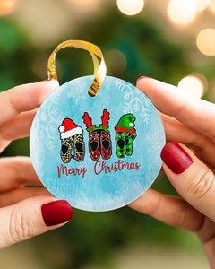 Ballet, Merry Christmas Circle Ornament, Christmas Ornament, Christmas Gift